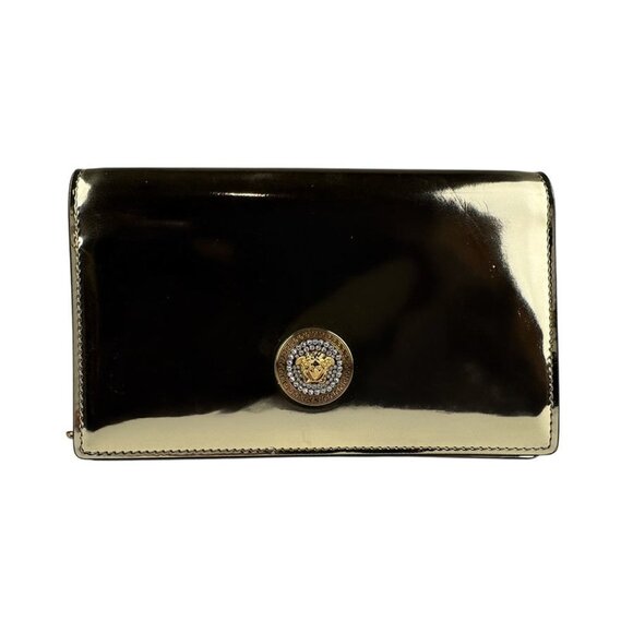 VERSACE Gold Leather Shoulder Bag - Picture 1 of 5